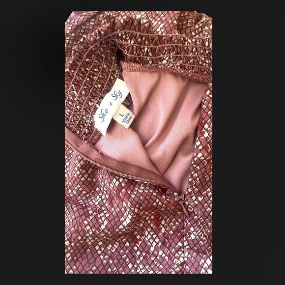 Allover Print Wide Leg Sleeveless Elastic Jumpsuit - Picture 3 of 5